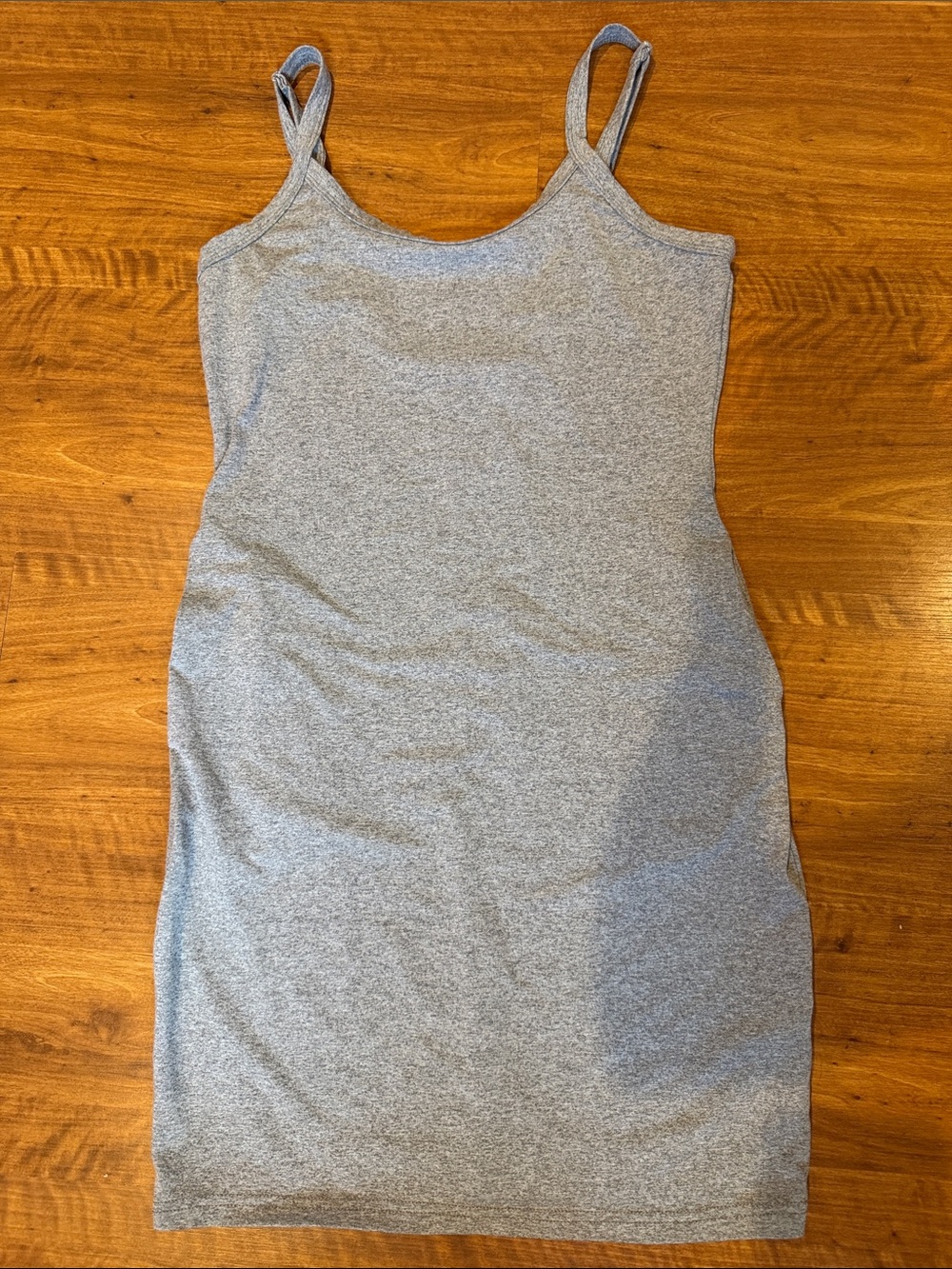 Sleeveless Gray Tank Bodycon Dress